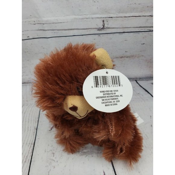 Greenbrier International Brown Fuzzy Teddy Bear Plush Lovey Stuffed Animal Toy - Picture 7 of 9